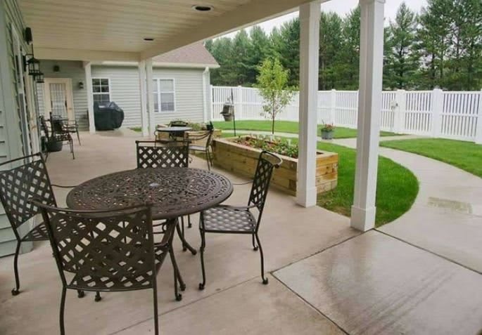 Milestone Senior Living Rhinelander patio