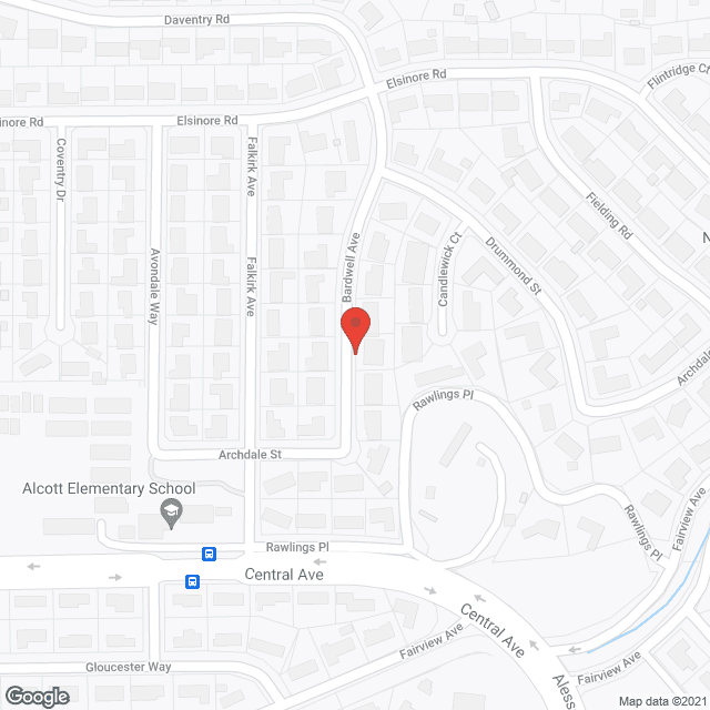 Map of the neighborhood around Bardwell Pines Country Home