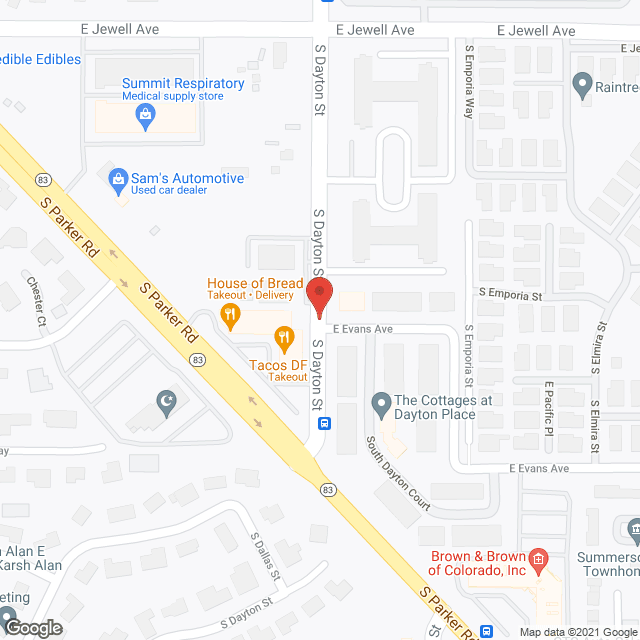 Map of the neighborhood around The Cottages at Dayton Place