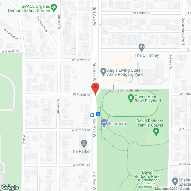 Map of the neighborhood around Aegis Rodgers Park Queen Anne
