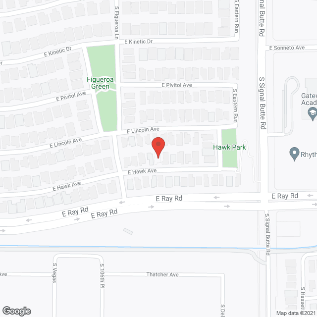 Map of the neighborhood around Twilight Haven - Mesa