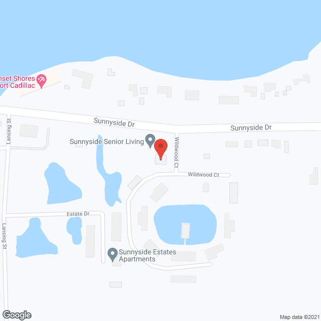 Map of the neighborhood around Sunnyside Senior Living