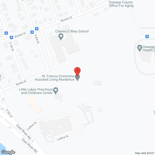 Map of the neighborhood around St. Francis Commons