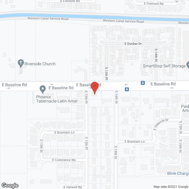 Map of the neighborhood around San Judas Group Home