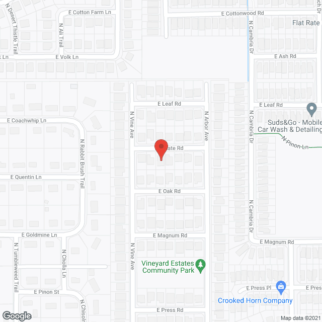 Map of the neighborhood around Queen Of Hearts Corporation