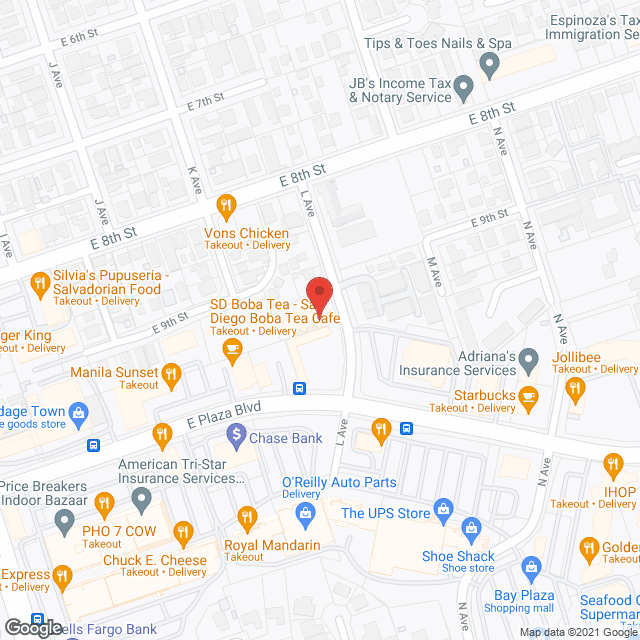 Map of the neighborhood around Plaza Village Senior Living