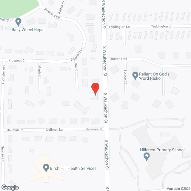 Map of the neighborhood around Paisers Oakhaven S and C LLC