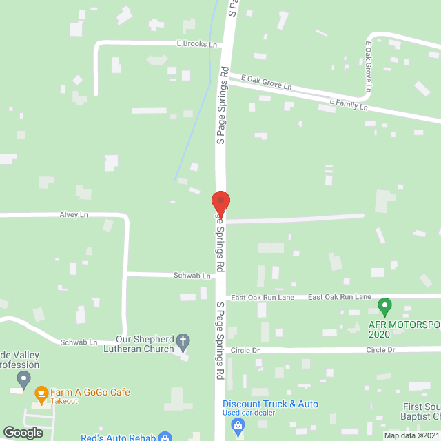 Map of the neighborhood around Page Springs Living
