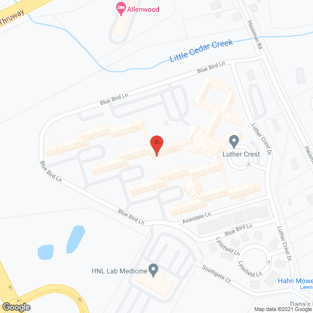 Map of the neighborhood around Luther Crest Retirement Community