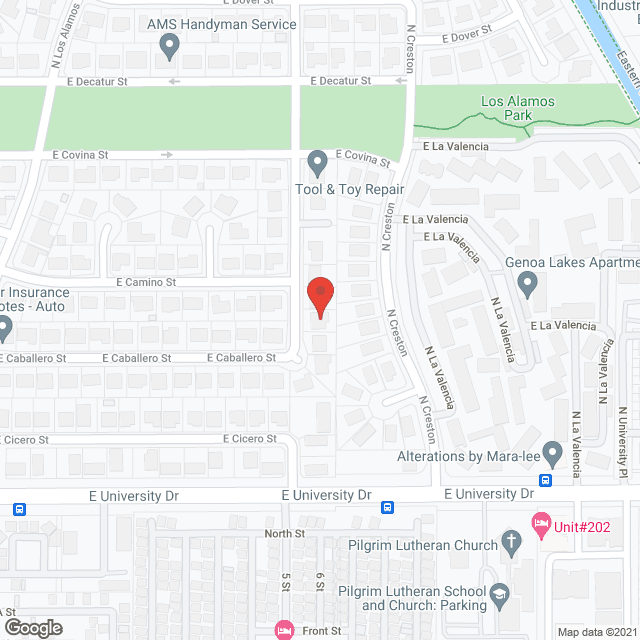Map of the neighborhood around Loma Vista Assisted Living