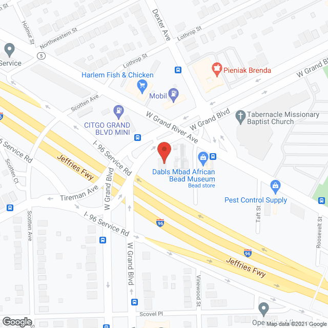 Map of the neighborhood around Hillcrest Residence