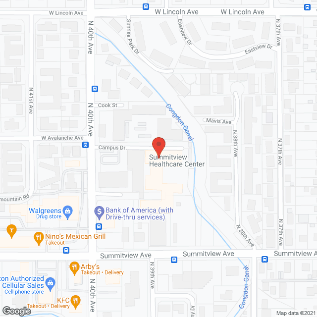 Map of the neighborhood around Hillcrest At Summitview