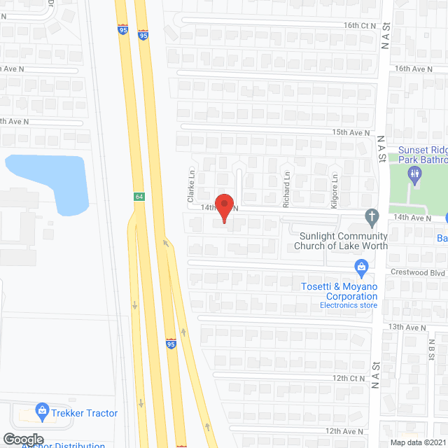 Map of the neighborhood around Hibiscus Palace Assisted Living Facility LLC