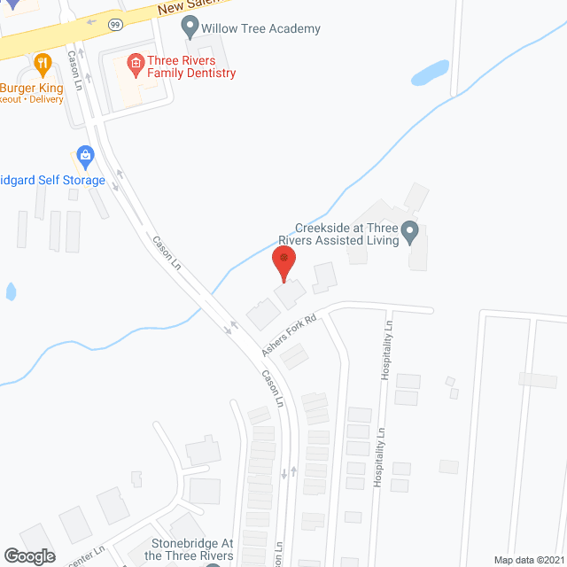 Map of the neighborhood around Creekside Villas