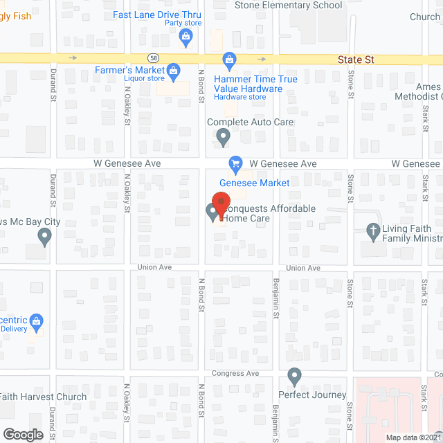 Map of the neighborhood around Conquests Afc Home