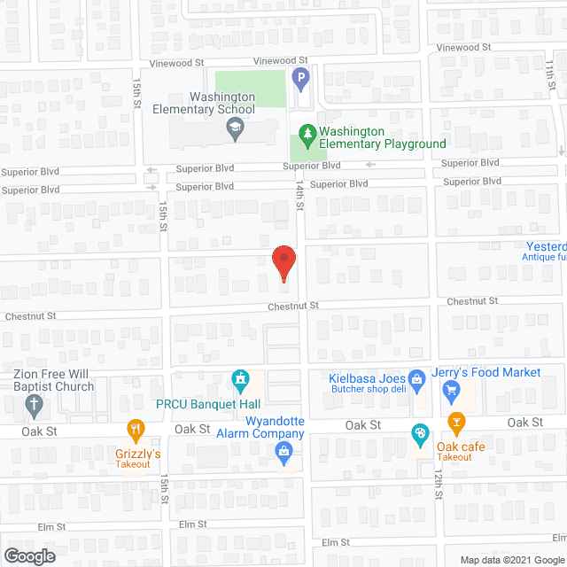 Map of the neighborhood around Claudia's Cottage