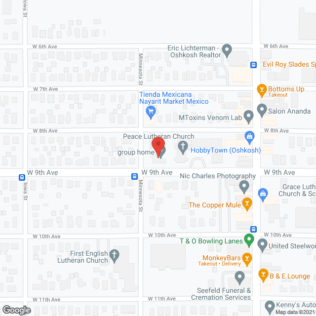 Map of the neighborhood around Clarity Care Ninth St