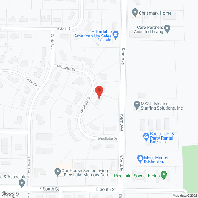 Map of the neighborhood around Chrismark Home Moullette