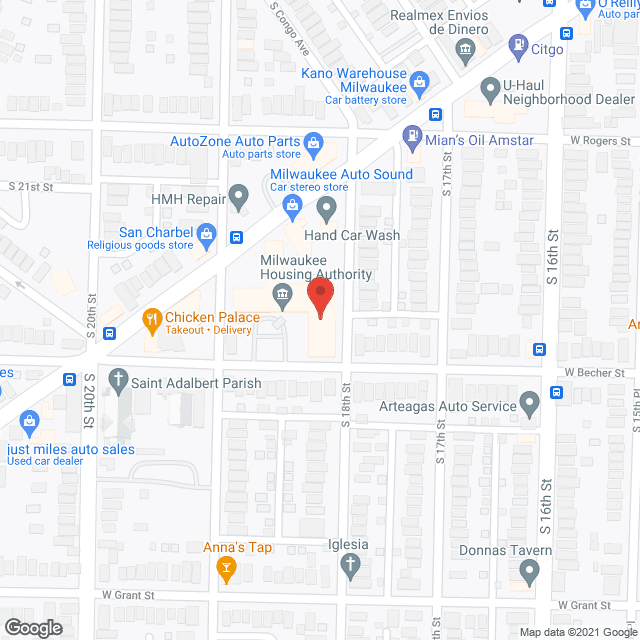 Map of the neighborhood around Becher Terrace