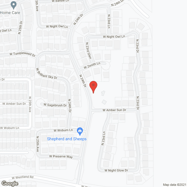 Map of the neighborhood around Amber Hills Assisted Living LLC