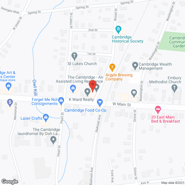 Map of the neighborhood around The Cambridge