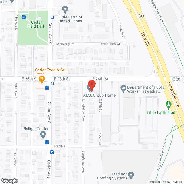 Map of the neighborhood around AMA Group Home