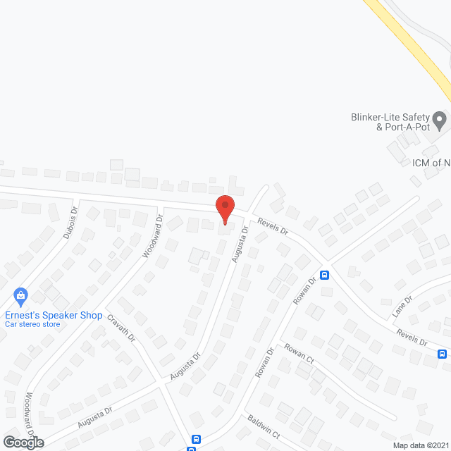 Map of the neighborhood around The Palm
