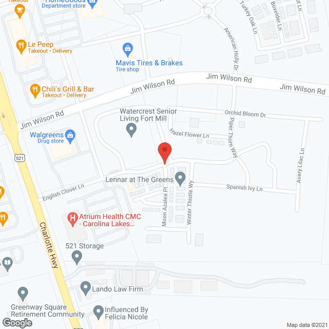 Map of the neighborhood around Watercrest Fort Mill-Indian Lake