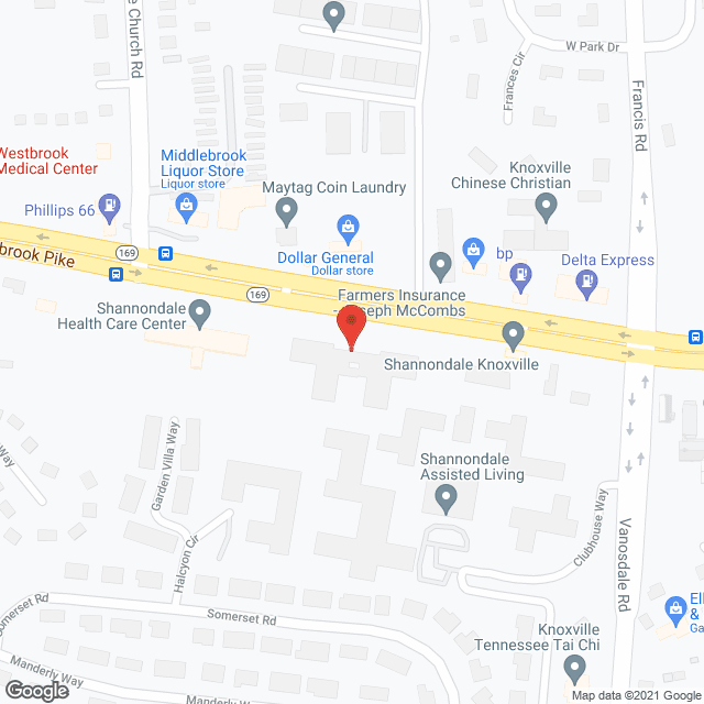 Map of the neighborhood around Shannondale Assisted Living
