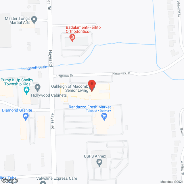 Map of the neighborhood around OAKLEIGH OF MACOMB