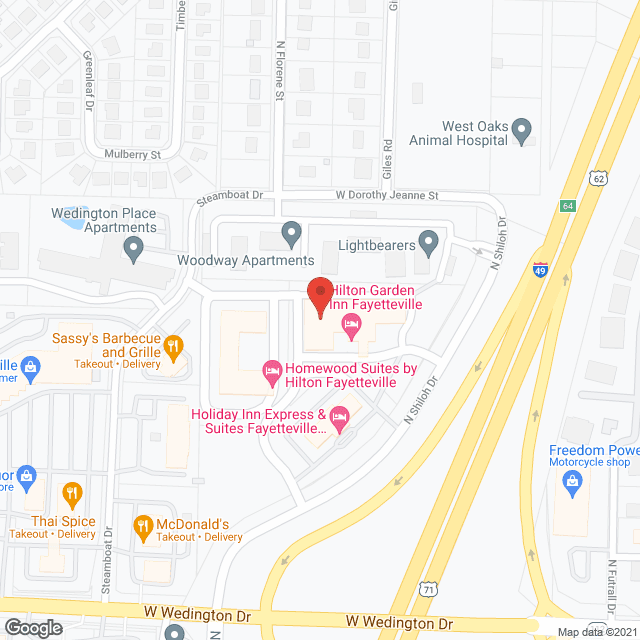 Map of the neighborhood around Grand Village at Clear Creek
