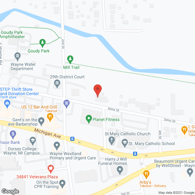 Map of the neighborhood around Cameron's Place