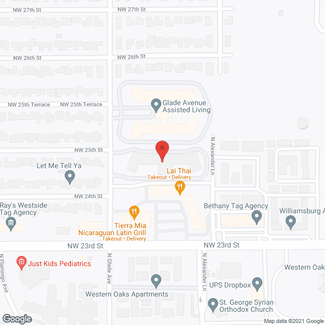 Map of the neighborhood around Glade Avenue Assisted Living