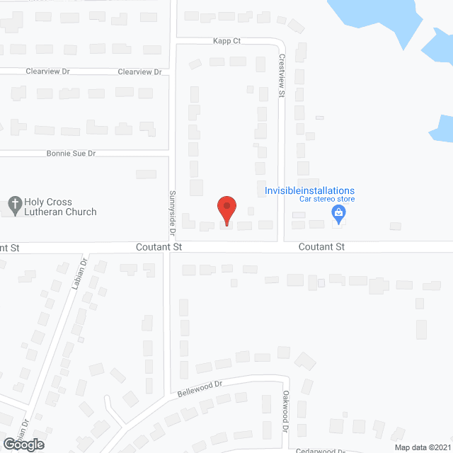 Map of the neighborhood around Coutant Home