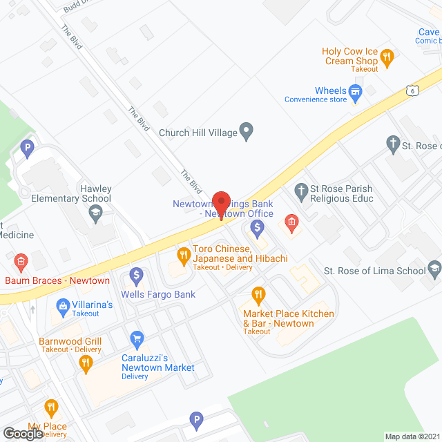 Map of the neighborhood around Church Hill Village