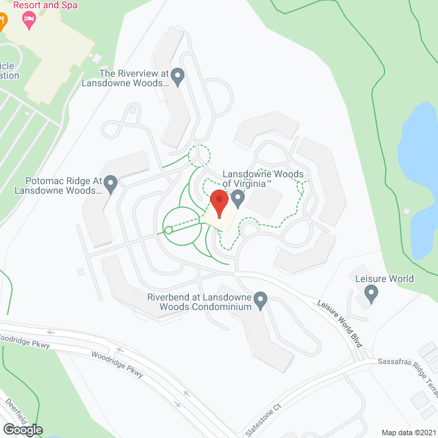 Map of the neighborhood around Lansdowne Woods of Virginia