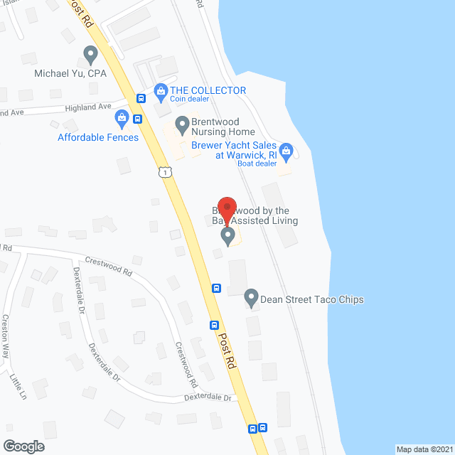 Map of the neighborhood around Brentwood by the Bay