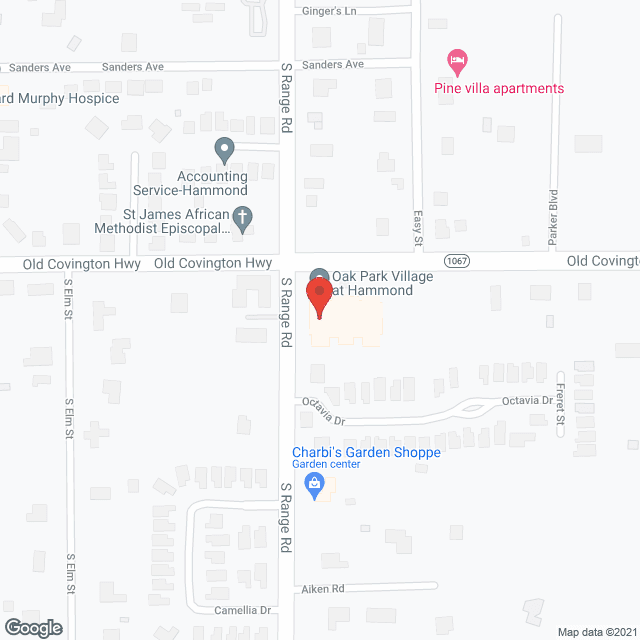 Map of the neighborhood around Oakpark VIllage at Hammond