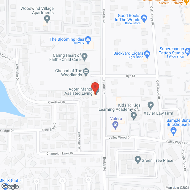 Map of the neighborhood around Acorn Manor Assisted Living
