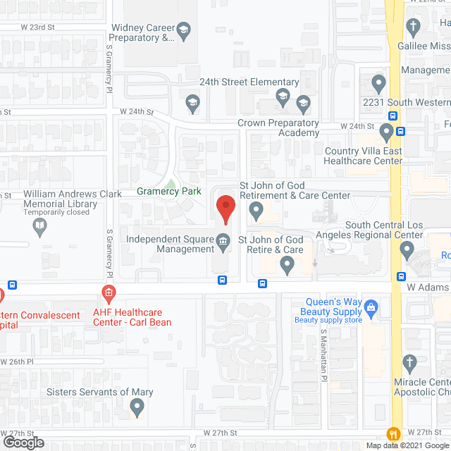 Map of the neighborhood around Independent Square