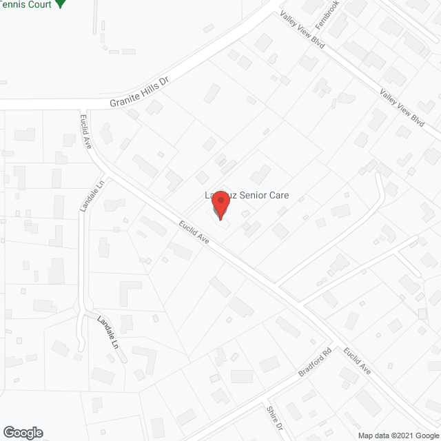 Map of the neighborhood around La Cruz Senior Care, Inc.