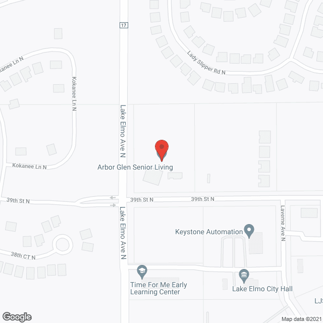 Map of the neighborhood around Arbor Glen Senior Living