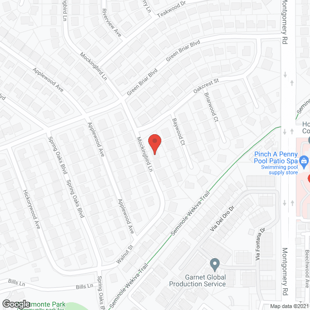 Map of the neighborhood around All Well ALF