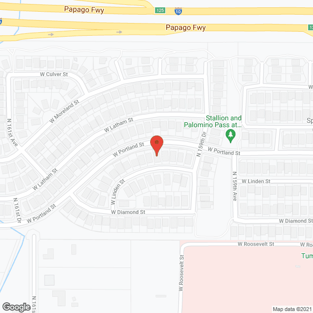 Map of the neighborhood around Elmer Place For Parents 2