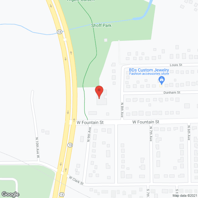 Map of the neighborhood around Prairie Senior Cottages Of Alb
