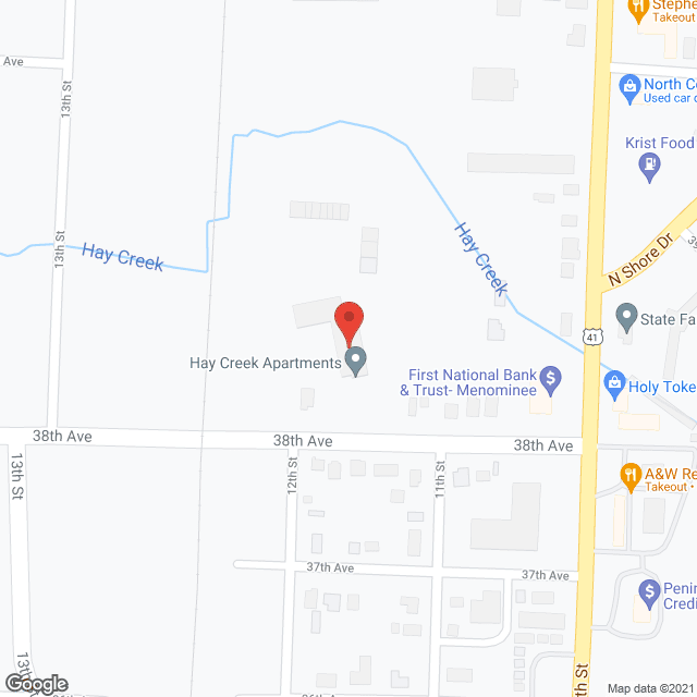 Map of the neighborhood around Haycreek Apartments