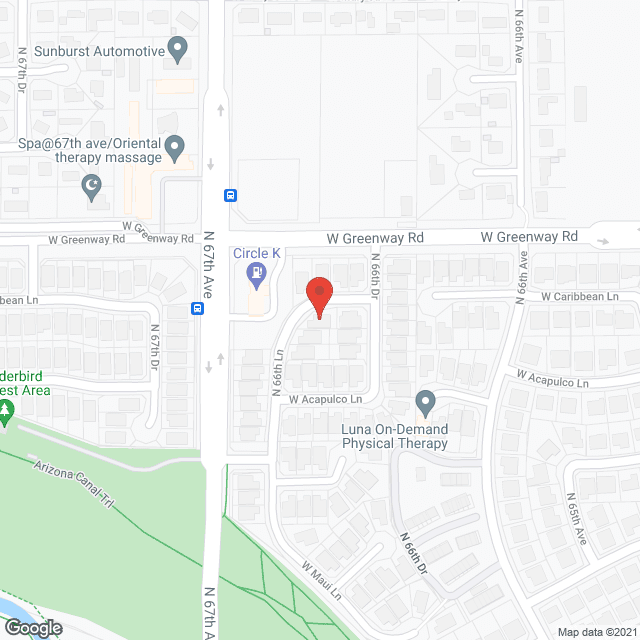Map of the neighborhood around Greenway Oasis Assisted Living Facility, LLC