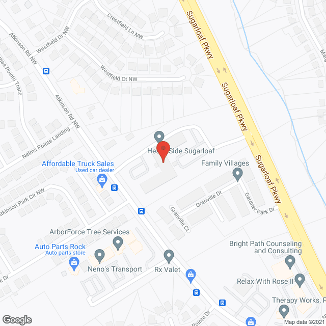 Map of the neighborhood around HearthSide Sugarloaf