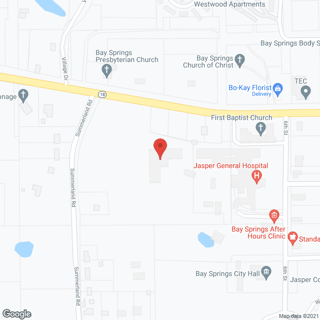 Map of the neighborhood around Summerland Manor
