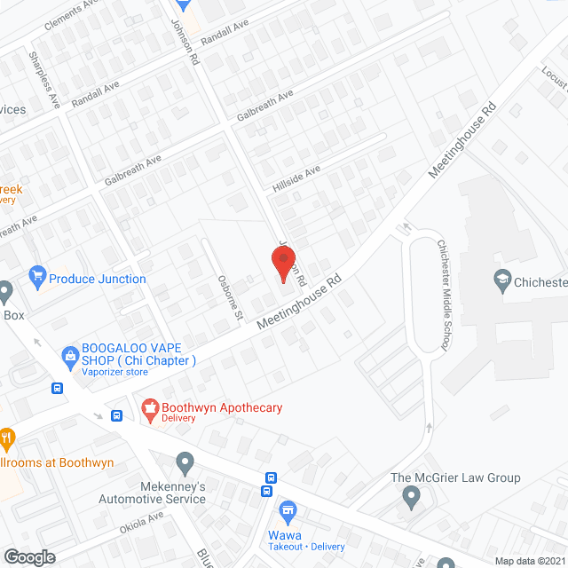 Map of the neighborhood around Agape Family Home